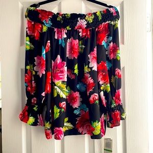 XOXO Off Shoulder Floral Top